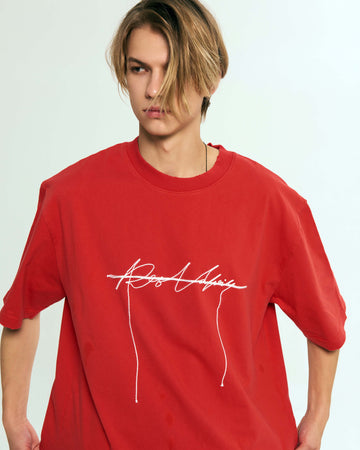RAF VALOIS 23SS WARM POWER series "CURED" embroidered LOGO loose casual T-shirt