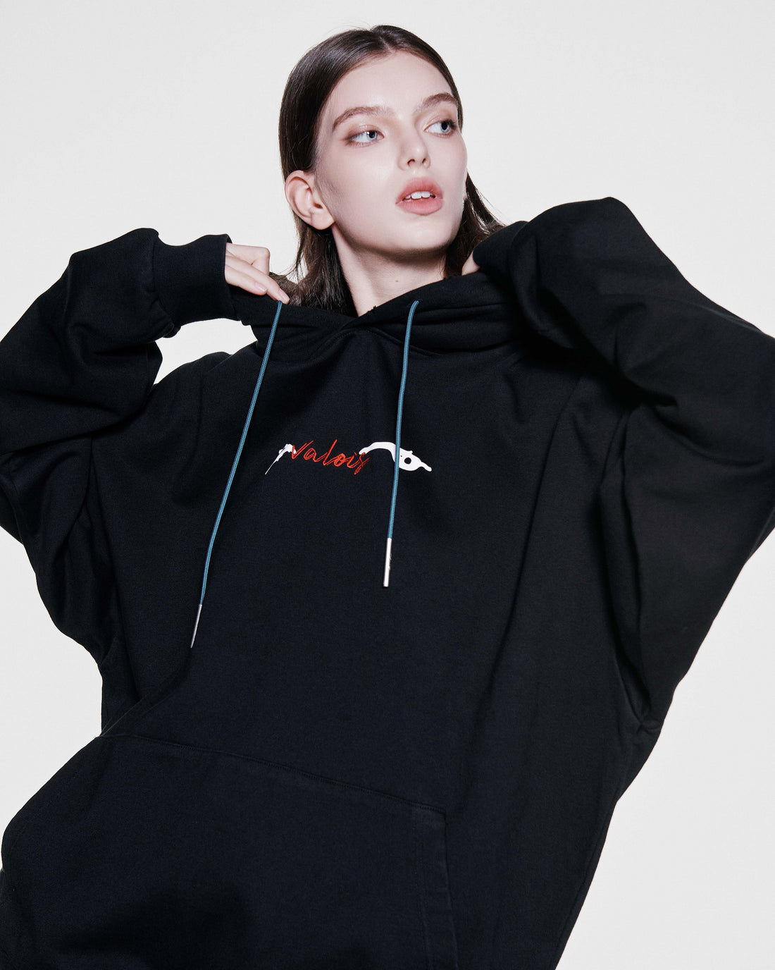 RAF VALOIS 24SS EYES Embroidered  Loose Hoodie