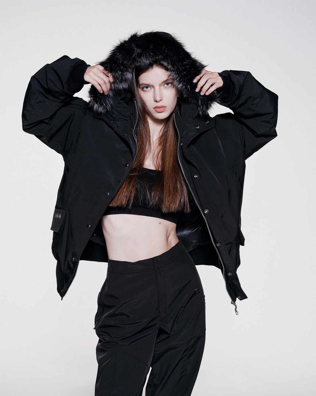 RAF VALOIS 24SS Silver Fox Fur Bomber Parkas